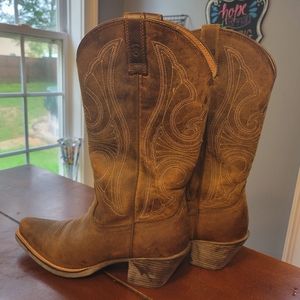 Leather cowboy boots
